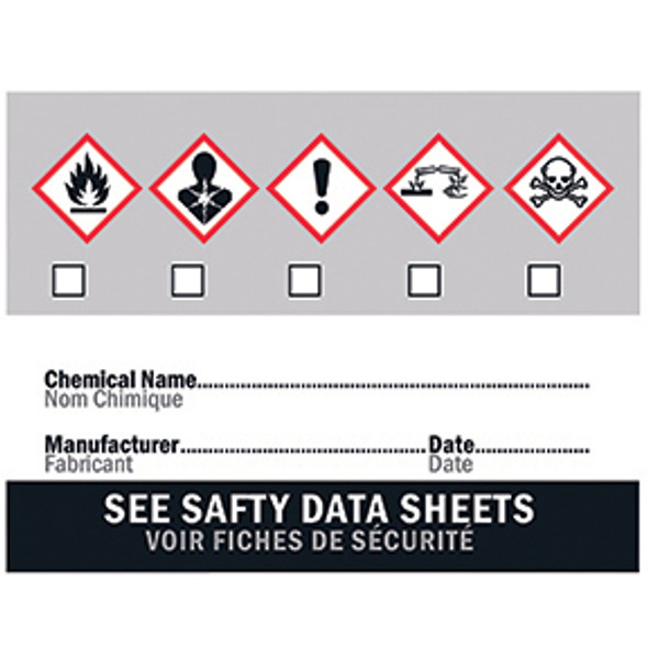 WHMIS Labels Set of 5 50161 WHMIS Labels Set of 5 50161