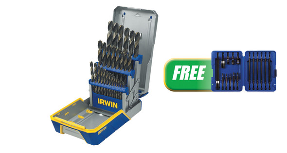 29 Pc. Black & Gold Metal Drill Bit Set w/FREE 16 Pc. Impact Set 3018005IS