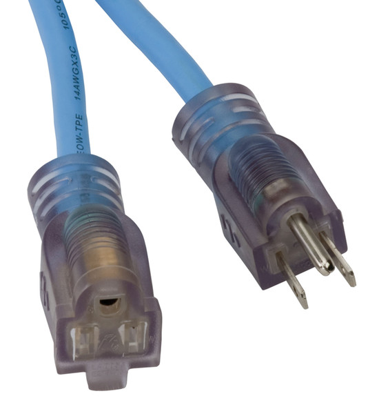 100' OSHA NRTL Compliant Cold Weather Extension Cord w/Single Lighted Outlet, 15 Amp SL-998