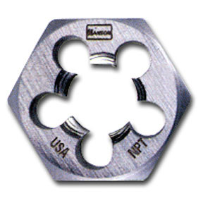 1/8" - 27 NPT Hexagon Taper Pipe Die, Carded 9502