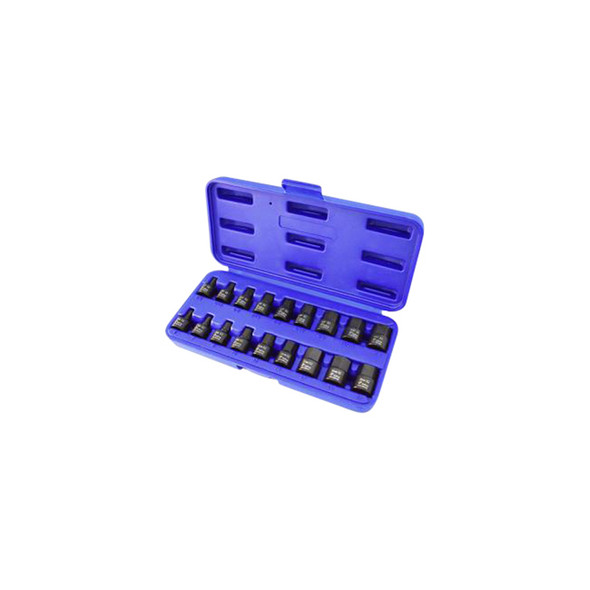 18pc 3/8" Drive Nano Impact Hex Driver Sockets - SAE & Metric 94418H