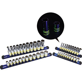 43PC Glow Socket Set 1/4 -3/8 MET 4143