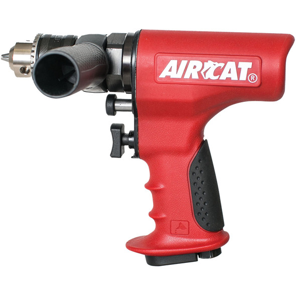 3/8" Reversible, Ergonomic Air Drill, Small, Red 4439