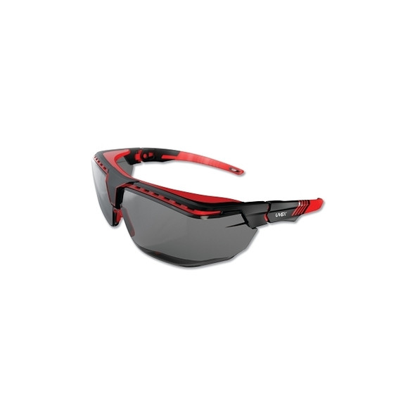 Avatar™ OTG Eyewear, Gray, Polycarbonate, Anti-Reflective Lens, Red/Black