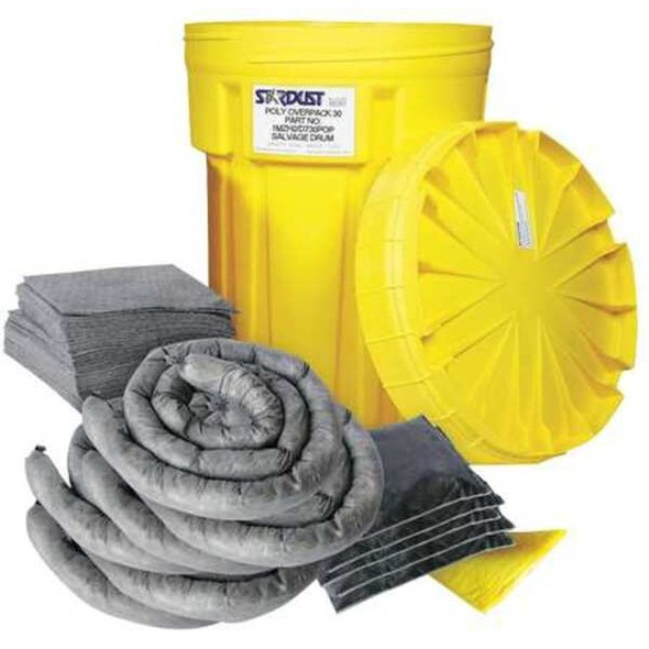 Stardust Spill Products Spill Kit, Chem/Hazmat, Yellow D920U Stardust Spill Products Spill Kit, Chem/Hazmat, Yellow D920U