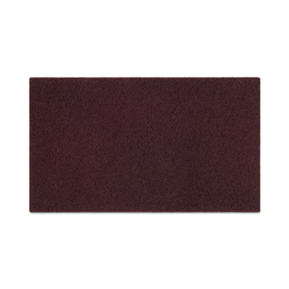 Boardwalk® Deep Scrub Pads, 20 x 14, Maroon, 10/Carton 7100151258