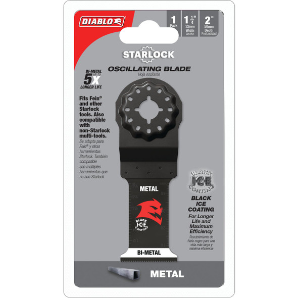 Diablo 1-1-4 in. Starlock Bi-Metal Oscillating Blade for Metal DOS125BF 302050