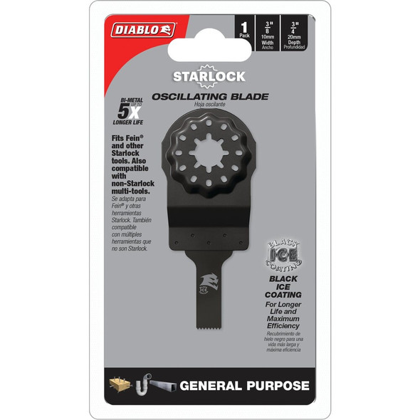 Diablo 3-8 in. Starlock Bi-Metal Oscillating Blade for General Purpose Cuts DOS039BGP 314738
