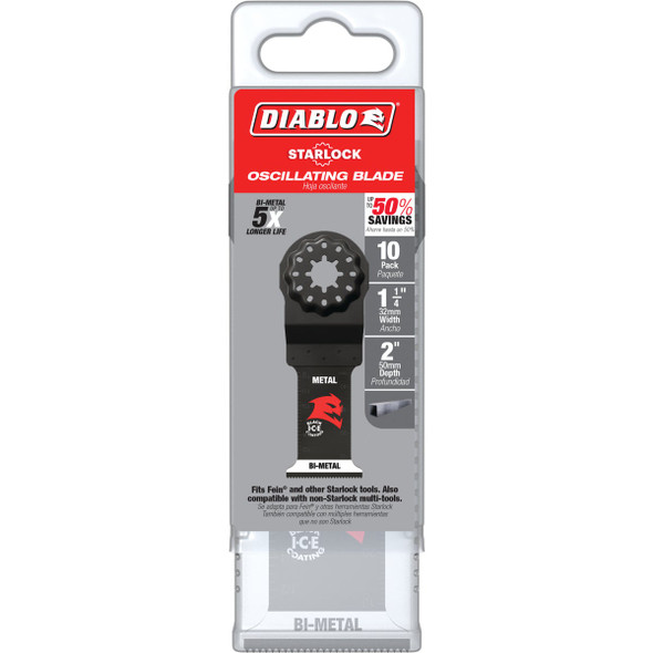 Diablo 1-1/4 in. Starlock Bi-Metal Oscillating Blade for Metal (10-Pack)