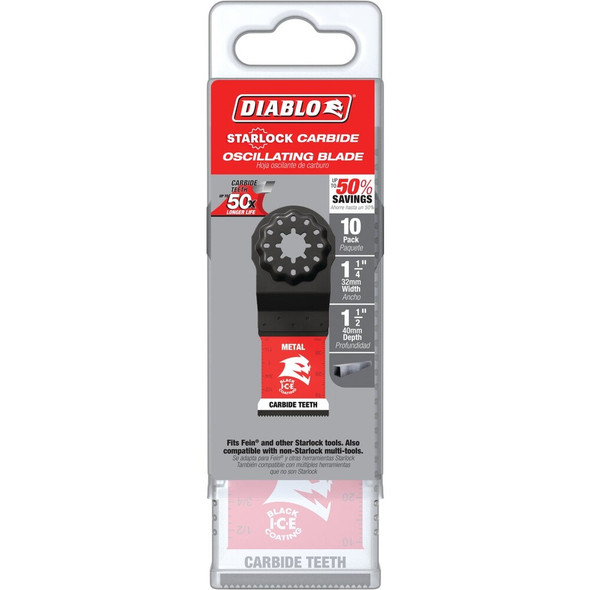 Diablo 1-1-4 in. Starlock Carbide Oscillating Blades for Metal (10-Pack) DOS125CF10 346589