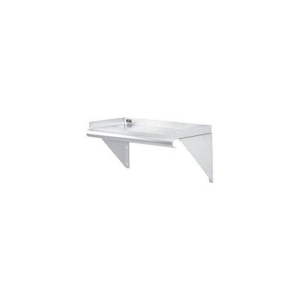 Global Industrial Wall Mount Shelf with 1-1/2"" Lip 18 Gauge 430 Stainless Steel