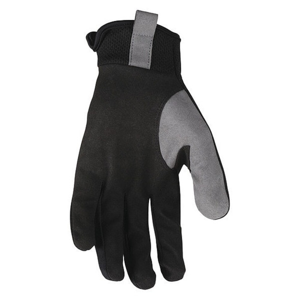 950 Mechanics Gloves, Synthetic Leather Palm, Spandex Back, M, Black-Gray  950M