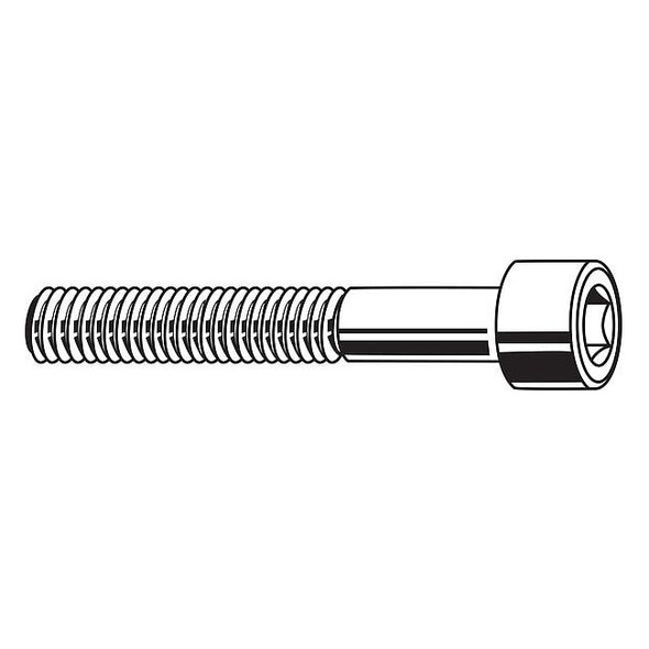 M12-1.75 Socket Head Cap Screw, Socket, Black Oxide Steel, 240 mm Length, 10 PK
