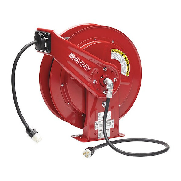Spring Retractable Cord Reel with 75 ft. Cord 1-Outlet 12/3