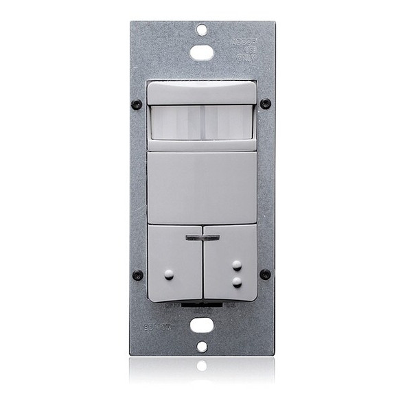 Leviton Occ Snsr,PIR,120/230/277V AC,Gray ODS0D-IDG Leviton Occ Snsr,PIR,120/230/277V AC,Gray ODS0D-IDG