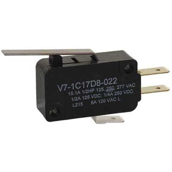Honeywell Miniature Snap Action Switch, Lever, Long Actuator, SPDT V7-1C17D8-022