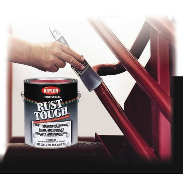 Krylon Interior-Exterior Paint, Glossy, Water Base, Gray, 1 gal K11003271