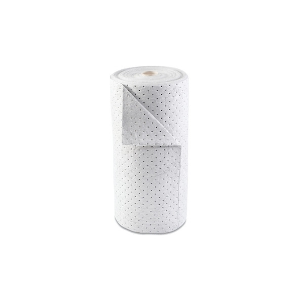 Oil-Only Sorbent Roll, Heavy-Weight, Absorbs 24 gal, 30 in x 120 ft