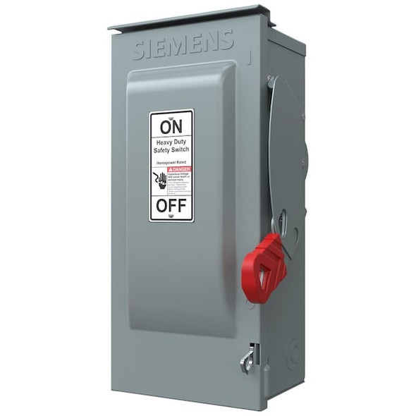 Siemens Fusible, Safety Switch, Heavy Duty, 600 V, 3PST, NEMA 1 HF361N
