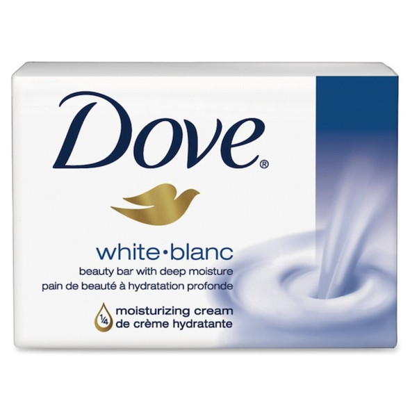 Dove Body Soap, Perfumed, White, 3.25 oz, Moisturizing, Wrapped CB370944