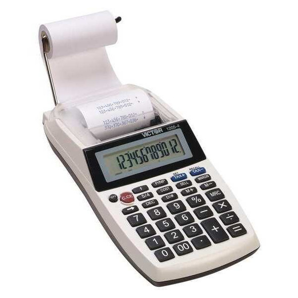 Victor Technology Portable Desktop Calculator,LCD,12 Digit 1205-4