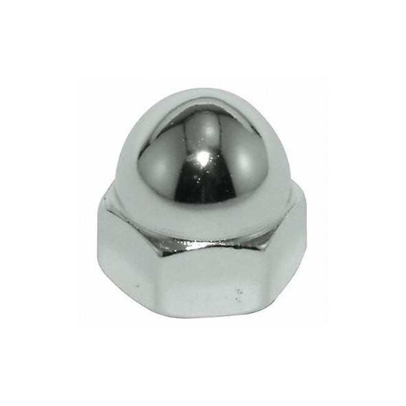 Extra Low Crown Cap Nut, 3/8"-16, Brass, Plain, 1/2 in H, 10 PK