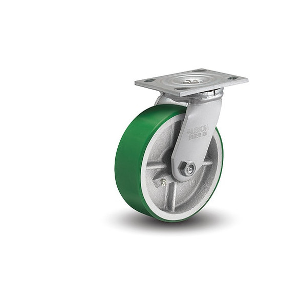 4" X 2" Non-Marking Polyurethane Swivel Caster, No Brake, Loads Up To 700 lb