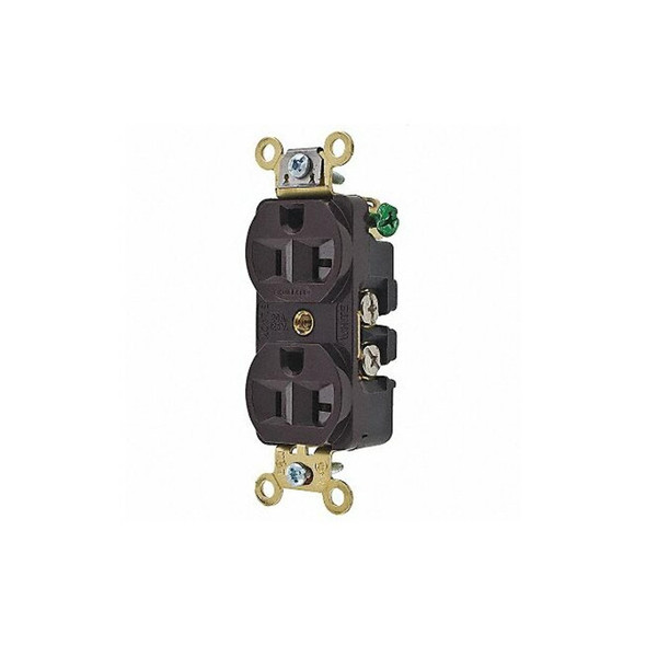 Hubbell Wiring Device-Kellems Recept,Brown,20 A,2P3W,Back; Side,1PK HBL5352 Hubbell Wiring Device-Kellems Recept,Brown,20 A,2P3W,Back; Side,1PK HBL5352