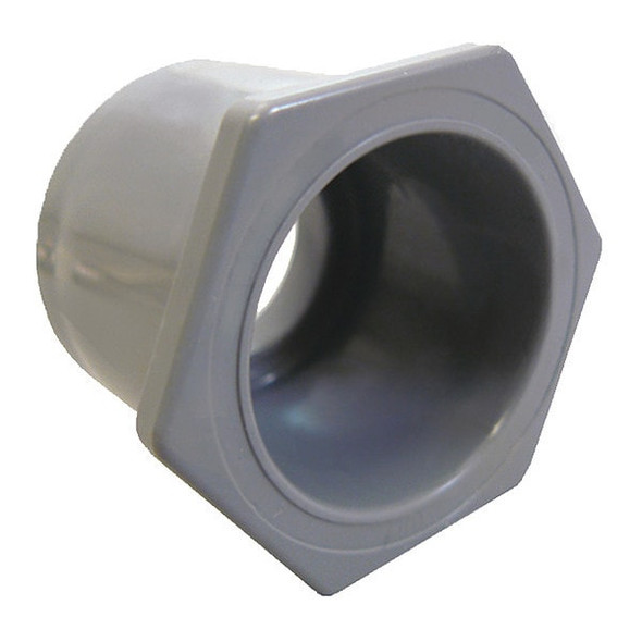 Cantex Conduit Fitting Reducer, 3 in x 2 in, Glue, PVC, PVC Coated, Red 5140867