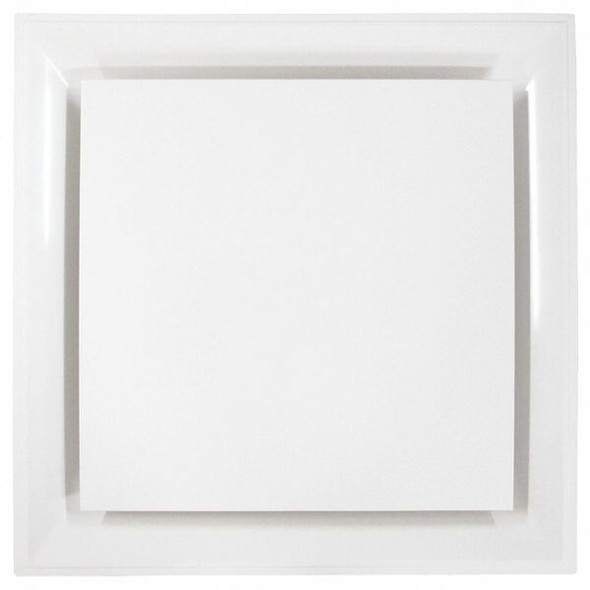 American Louver 10 in Square Square Plaque Diffuser, White STR-PQ-10W
