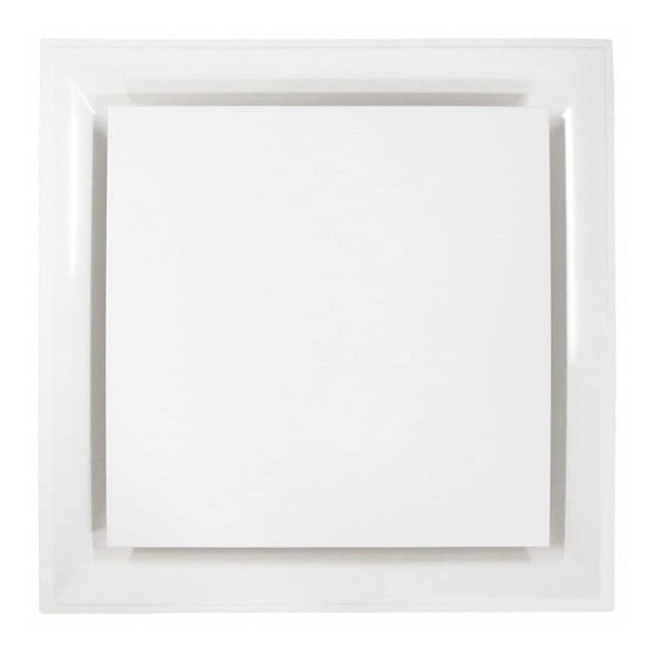 American Louver 10 in Square Square Plaque Diffuser, White STR-PQ-10W
