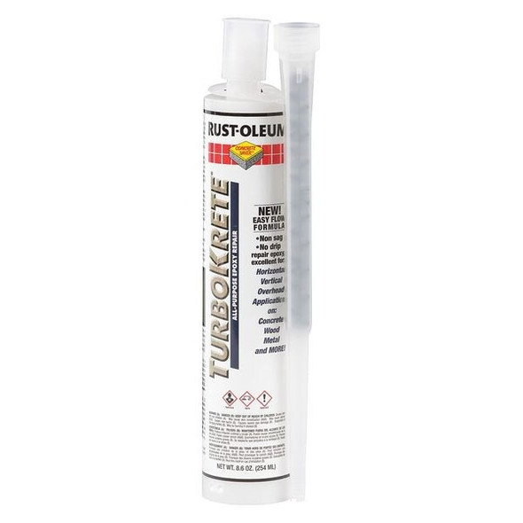 Rust-Oleum Crack Filler, Cartridge, Gray, TurboKrete 257395