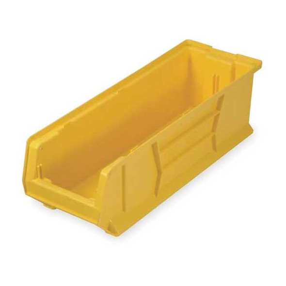 Storage Bin, Polypropylene/Polyethylene, Yellow, 7 in H, 8 1/4 in W, 29 7/8 in L