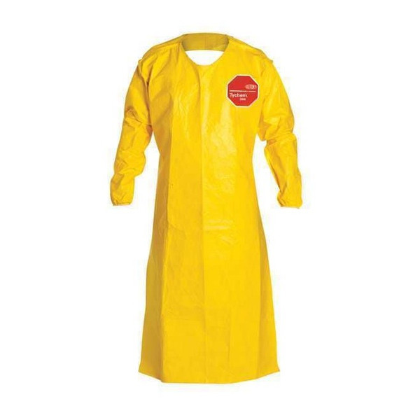 Apron, Polyethylene Coated High Density Polyethylene, Yellow, 52", Universal
