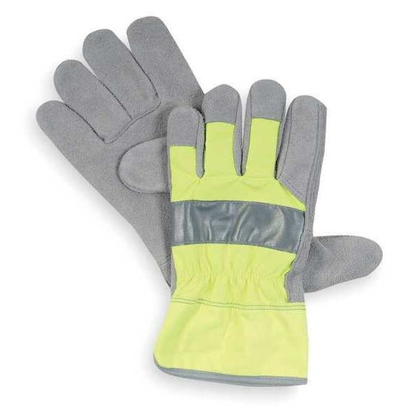 Condor Leather Gloves,Hi-Vis Green,XL,PR 2RA30 Condor Leather Gloves,Hi-Vis Green,XL,PR 2RA30