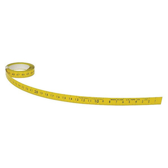 Us Tape 120 in Adhesive Tape Measure, 1/2 in Blade 50022
