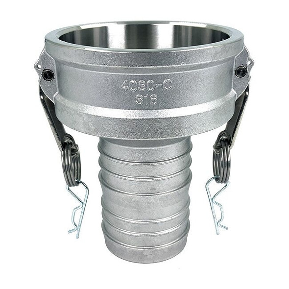 Manufacturer Varies Cam and Groove Coupling,4",316 SS PLE144