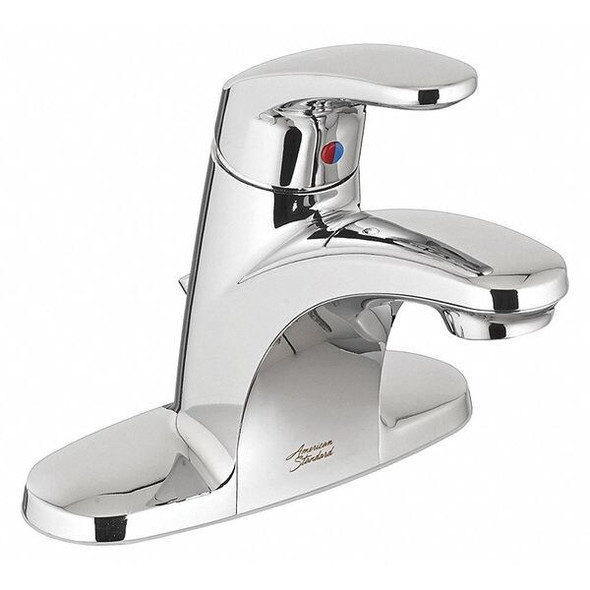Manual Mid Arc Bathroom Faucet, 4" Mount, Chrome 3 Hole