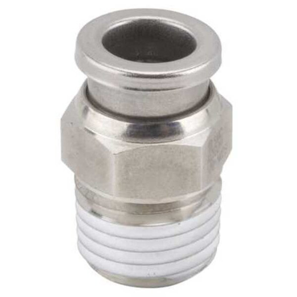 Smc 1/4" x 13/32" Tube x R(PT) SS Male Adapter KQG2H10-02S