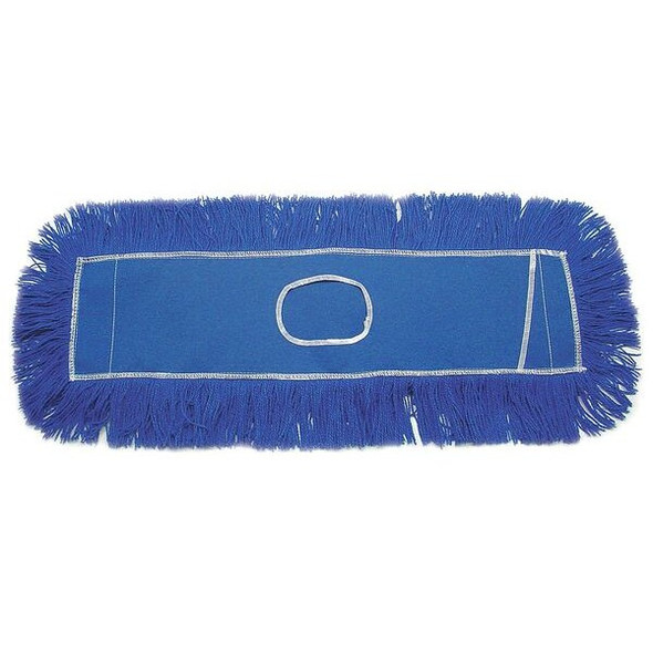 18 1/2 in to 20 1/2 in L Dust Mop, Slide On Connection, Cut-End, Blue, Nylon