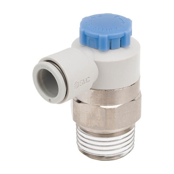 Smc Speed Control Valve,1/2in BSPT,Meter In AS4211F-04-12SA