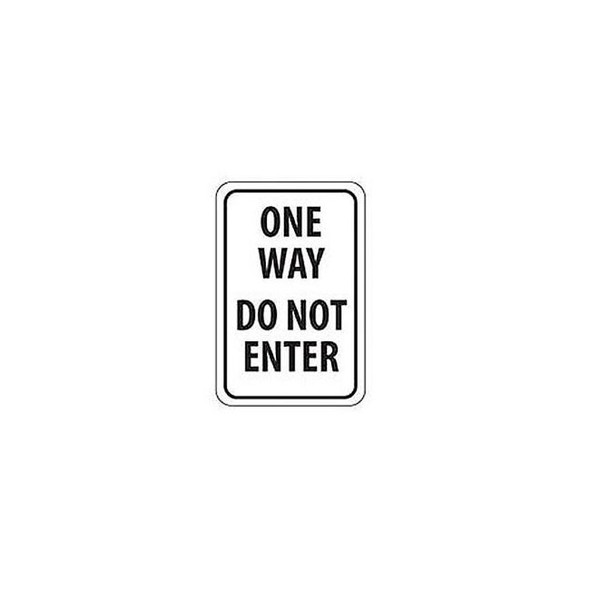 Reflective Aluminum Sign - One Way Do Not Enter  - .080"" Thick TM73J
