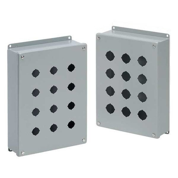 Nvent Hoffman Pushbutton Enclosure,14.75 in H,6 Holes E6PBVL