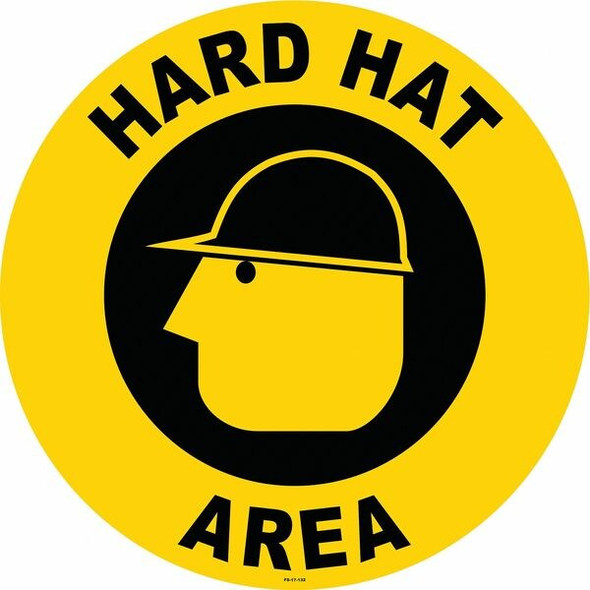 Anti-Slip Floor Sign, 17 in Height, 17 in Width, Vinyl, Circle, English