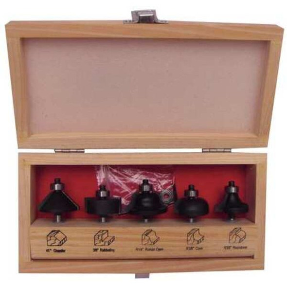 Manufacturer Varies Router Bit Set,6 Pc 16Y554