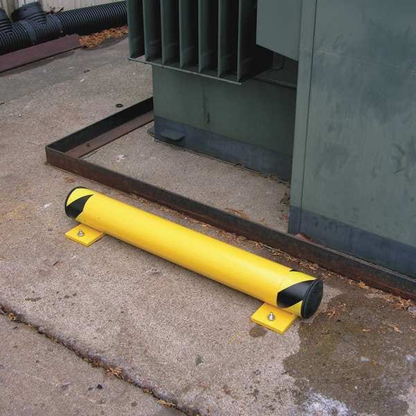 Manufacturer Varies Floor Stop Bollard,4-1/2",Yellow FSBOL-42