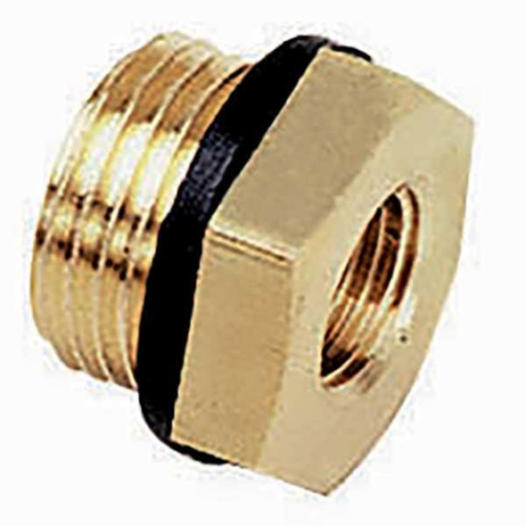 Reducing Adapter Brass Adapter Reducer, 1/4 in Female BSPP X 3/4 in Male BSPP