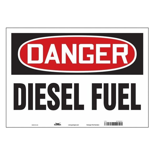 Safety Sign, 14 in H, 20 in W, Vinyl, Horizontal Rectangle, English, 470U04