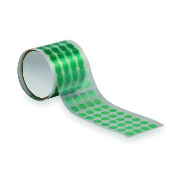 Film Tape, 5/8 in W x 3.3 mil Thick, Green, Silicone Adhesive, 250 PK