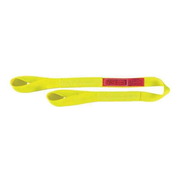 Lift-All Web Sling, Type 4, 3 ft L, 2 in W, Nylon, Yellow EE2802NTX3